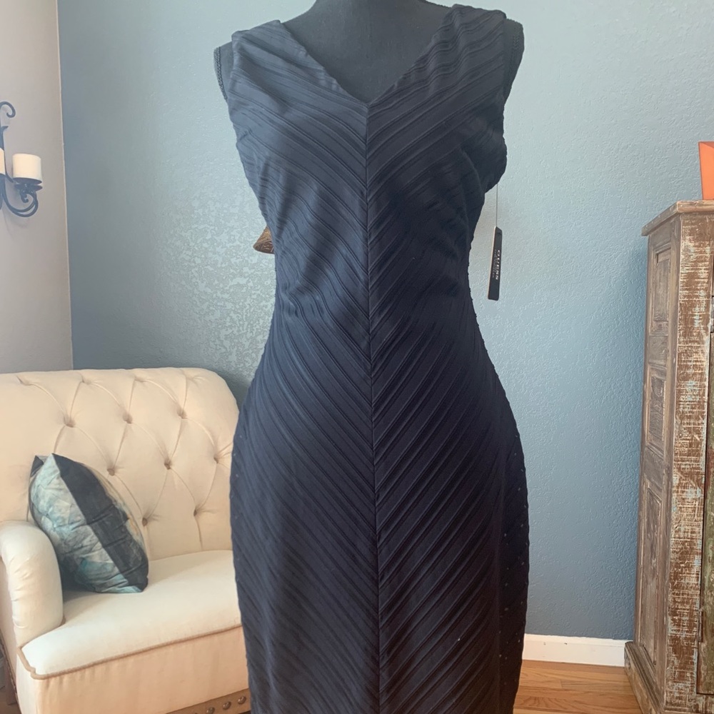 Guess Tonal Chevron Sheath Dress